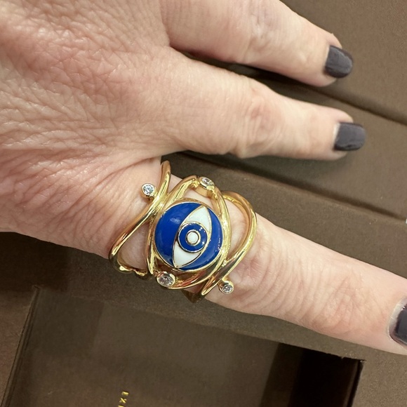 New In Box Never Worn Karma and Luck Evil Eye Ring Size 7 - Picture 2 of 6